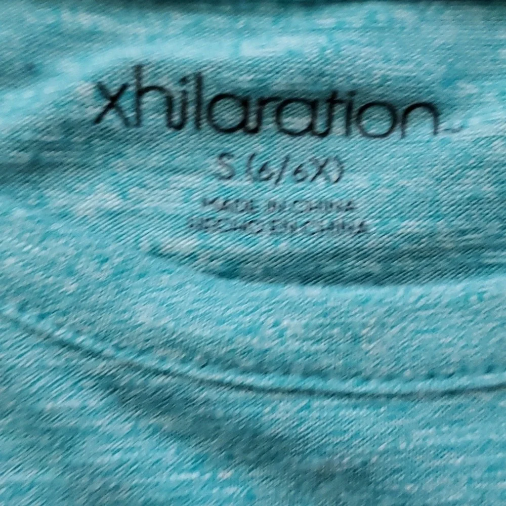 Xhilaration Desert Natural Wonder Aqua Top with Faded Glory Brown Metallic Pants